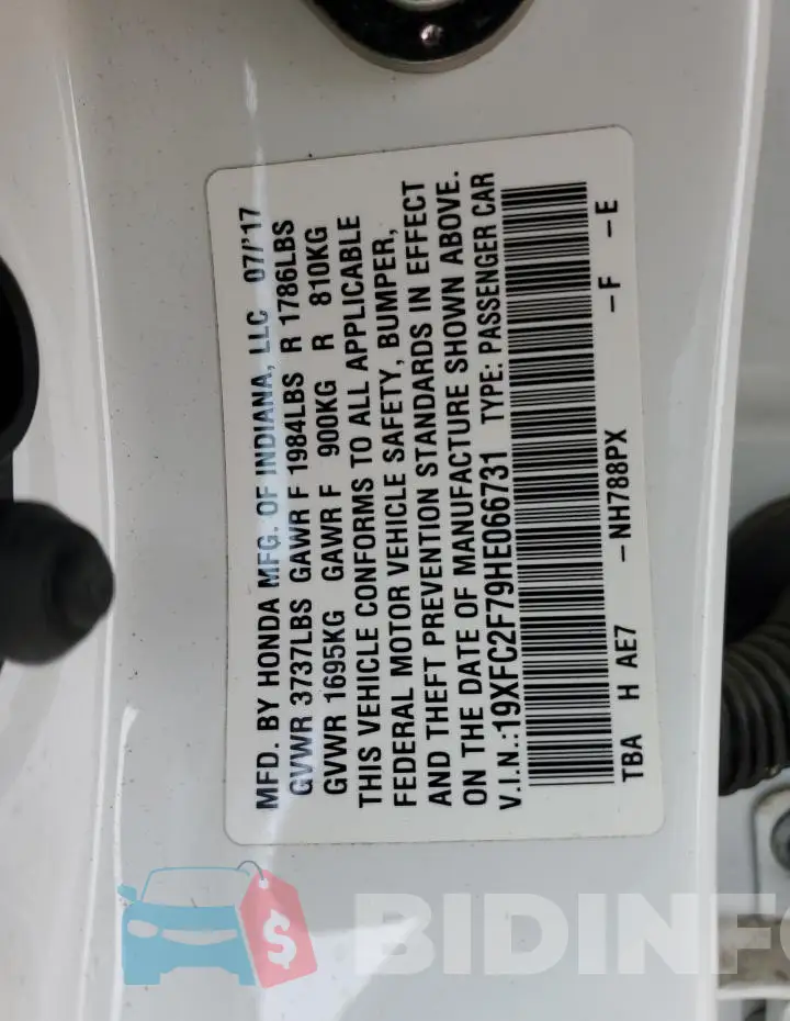 19XFC2F79HE066731 Photo# 12