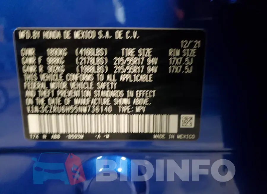 3CZRU6H55NM736140 Photo# 13