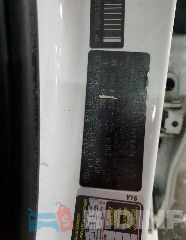 KNAFK4A63G5611018 Photo# 12