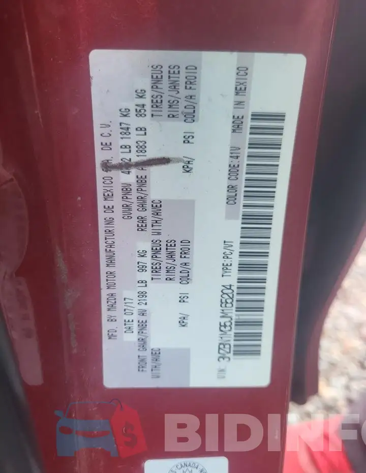 3MZBN1M35JM165204 Photo# 12