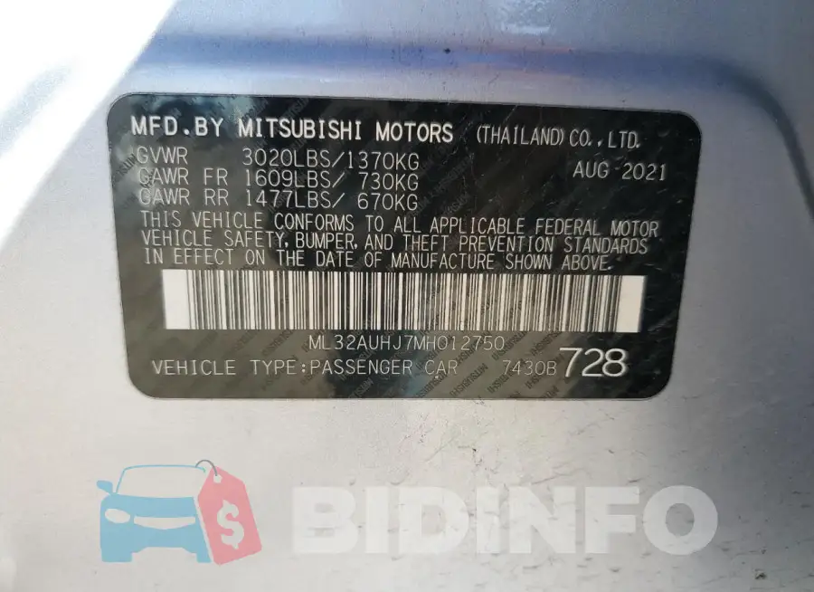 ML32AUHJ7MH012750 Photo# 12