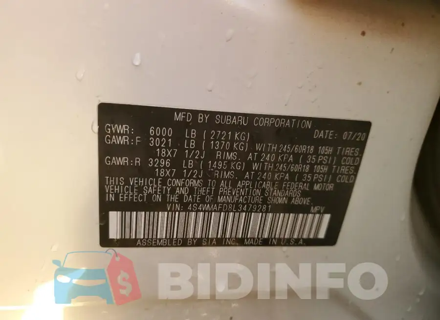4S4WMAFD8L3479281 Photo# 14