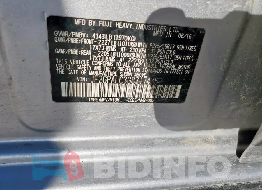 JF2GPALC3G8317435 Photo# 12