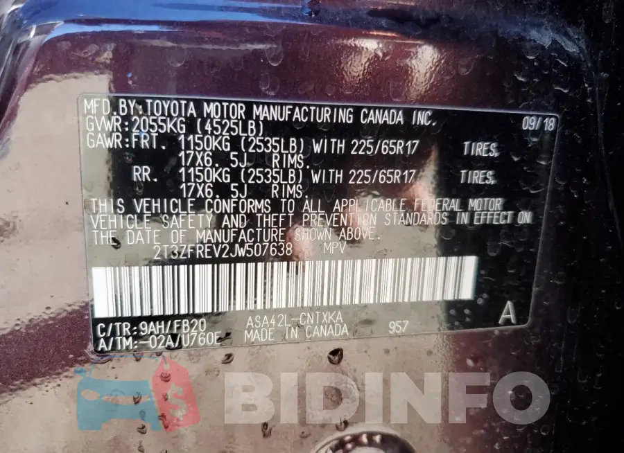 2T3ZFREV2JW507638 Photo# 13