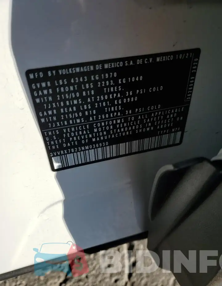 3VVRX7B23NM036930 Photo# 13