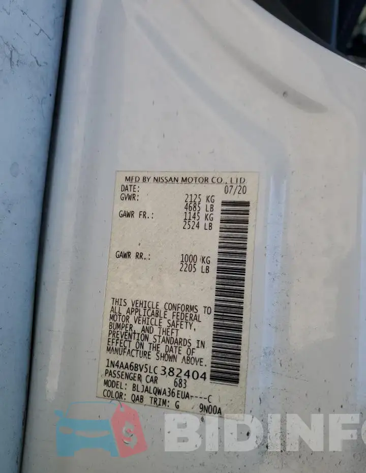 1N4AA6BV5LC382404 Photo# 12