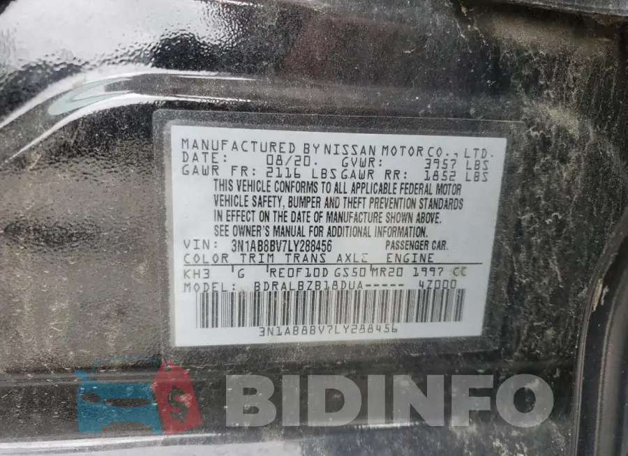 3N1AB8BV7LY288456 Photo# 12