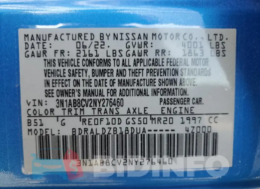 3N1AB8CV2NY276460 Photo# 12