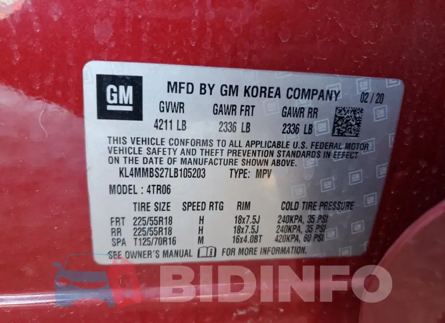 KL4MMBS27LB105203 Photo# 14