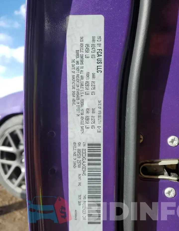 2C3CDXGJ4JH323445 Photo# 12