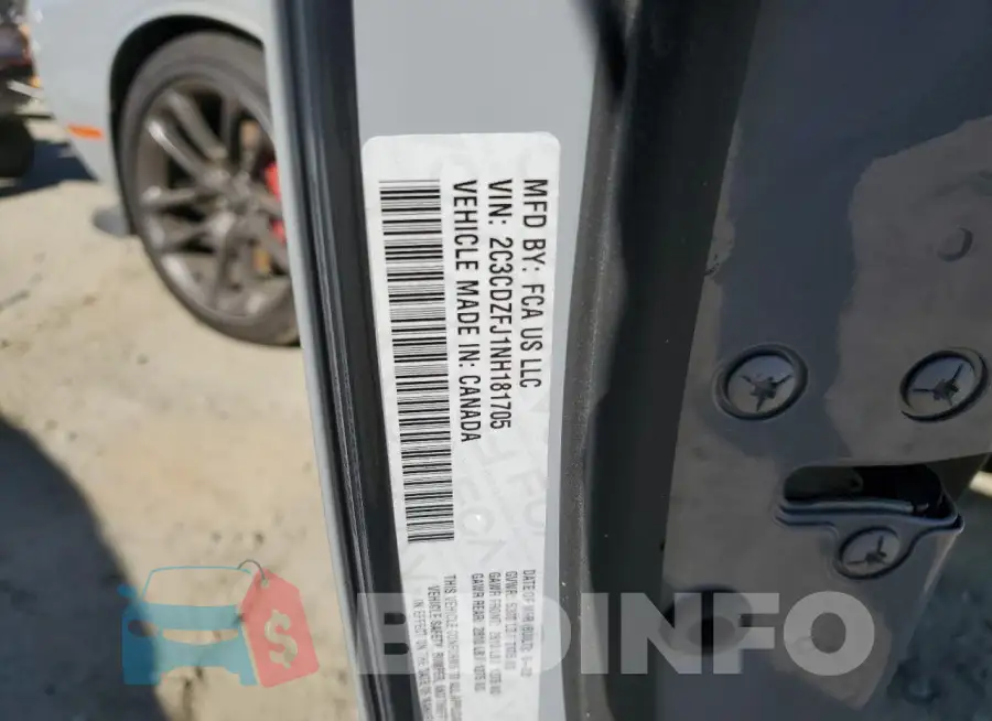 2C3CDZFJ1NH181705 Photo# 12
