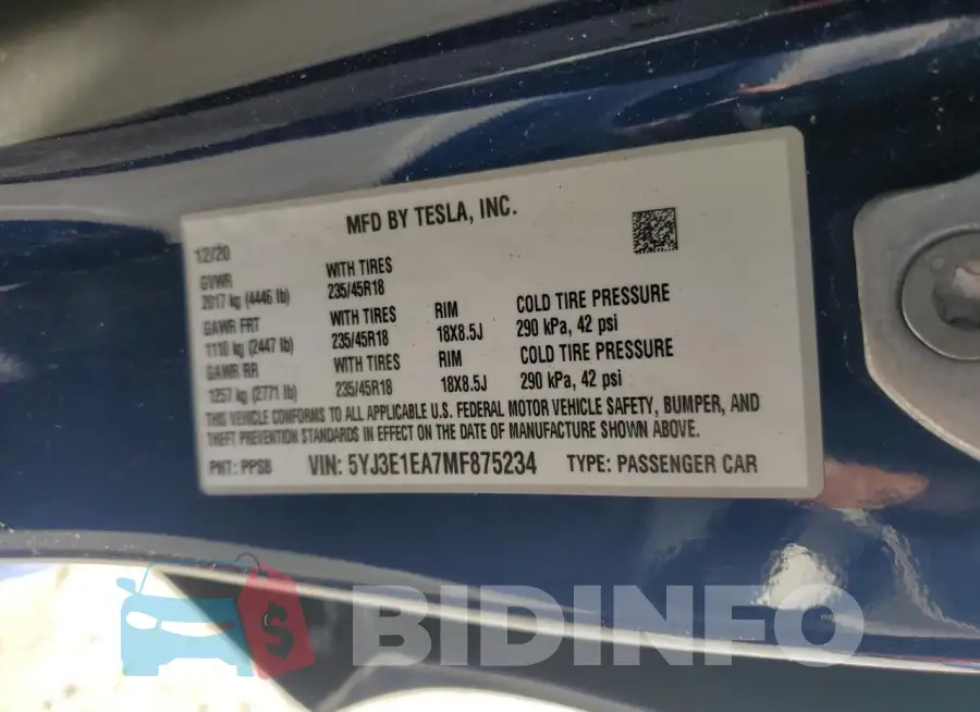 5YJ3E1EA7MF875234 Photo# 12