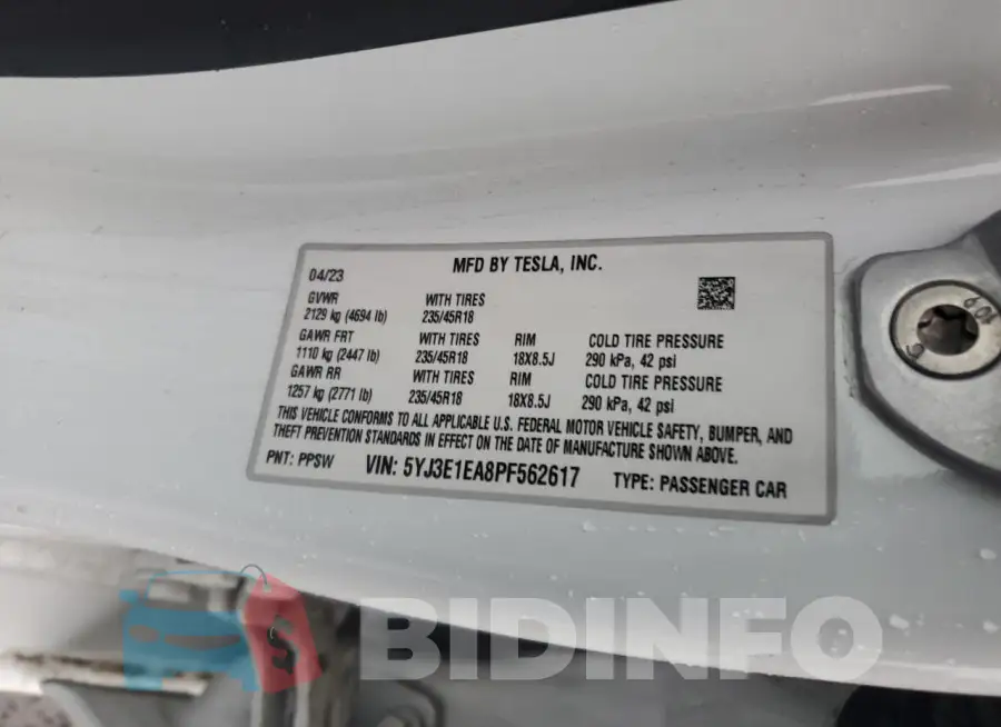 5YJ3E1EA8PF562617 Photo# 13