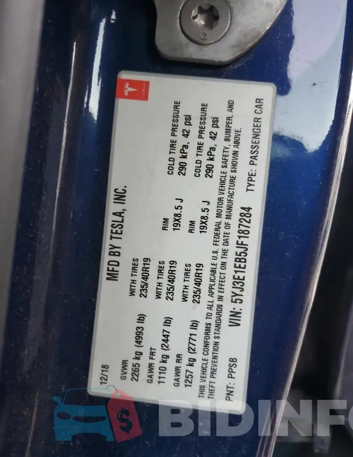 5YJ3E1EB5JF187284 Photo# 13