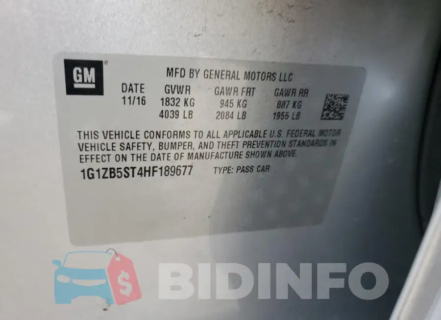1G1ZB5ST4HF189677 Photo# 12