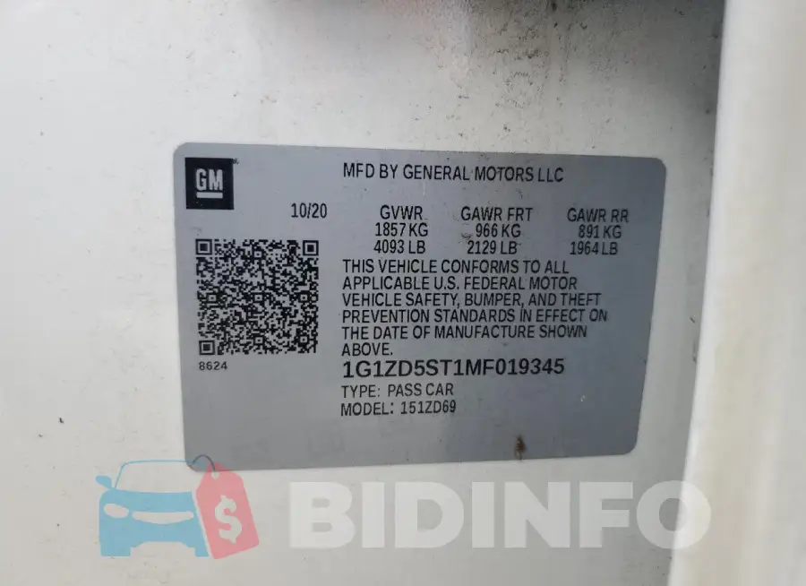 1G1ZD5ST1MF019345 Photo# 12