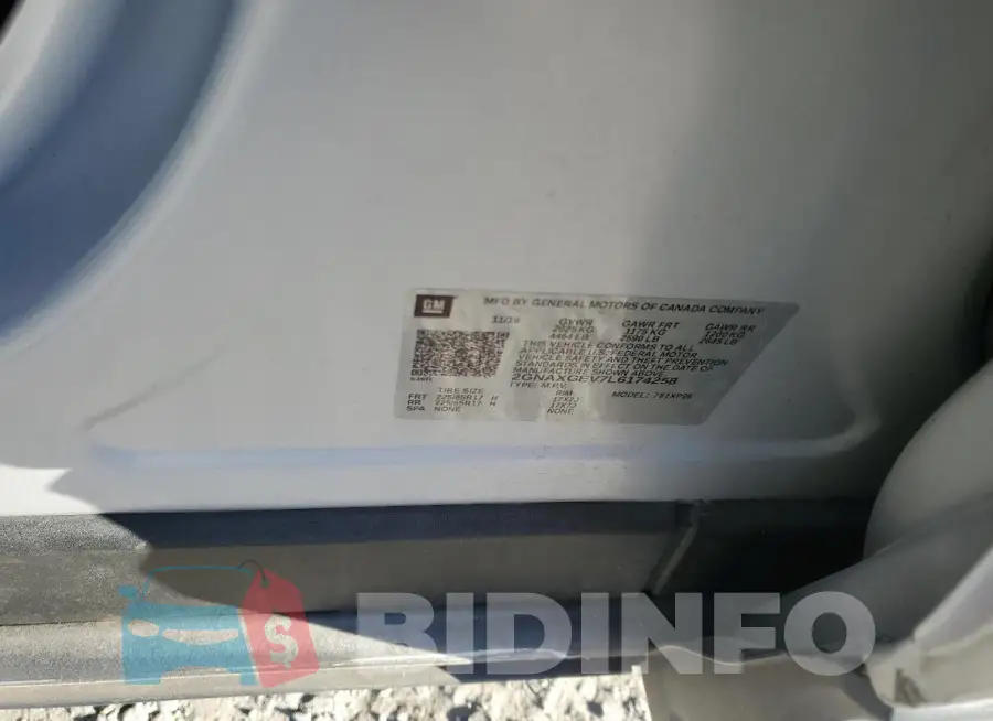 2GNAXGEV7L6174258 Photo# 13