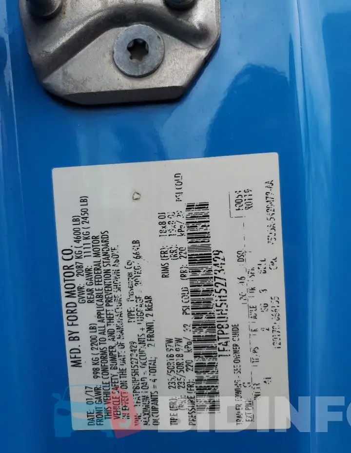 1FATP8UH5H5273429 Photo# 12