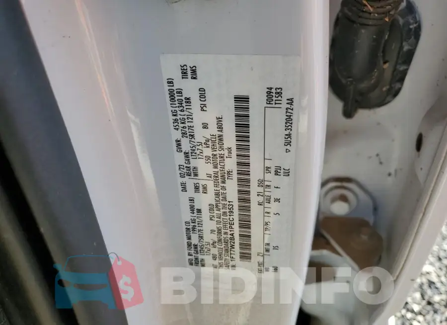 1FT7W2BA1PEC19531 Photo# 13