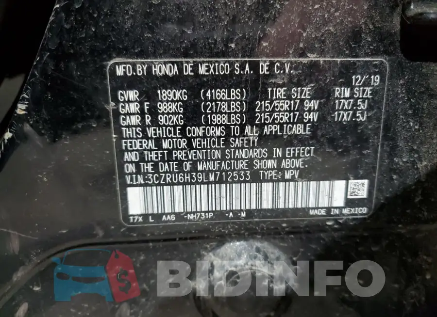 3CZRU6H39LM712533 Photo# 13
