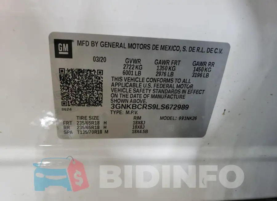 3GNKBCRS9LS672989 Photo# 12