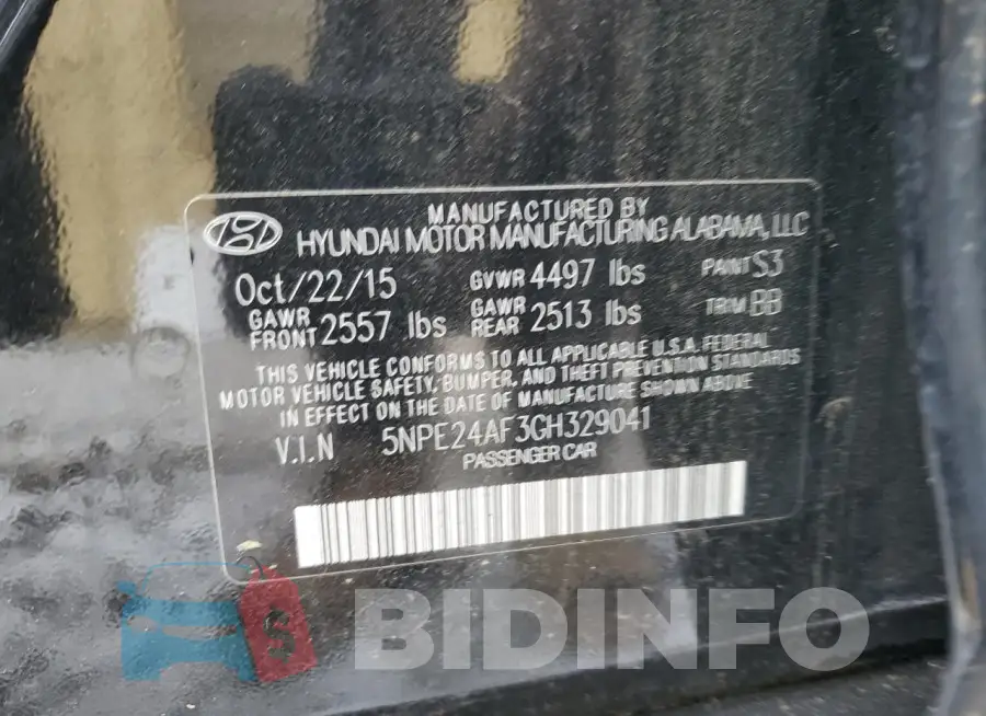 5NPE24AF3GH329041 Photo# 12