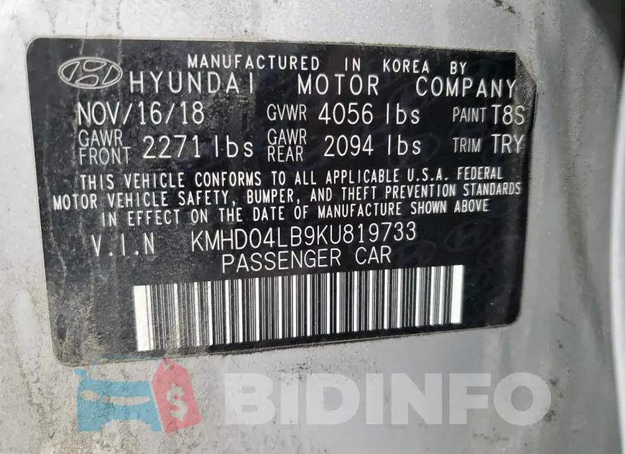 KMHD04LB9KU819733 Photo# 12