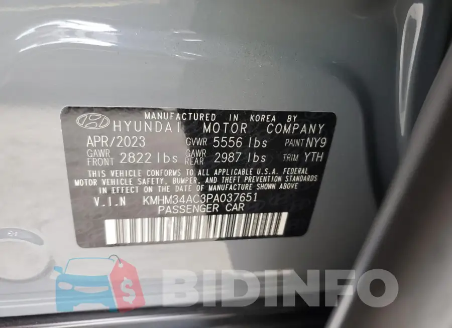KMHM34AC3PA037651 Photo# 12