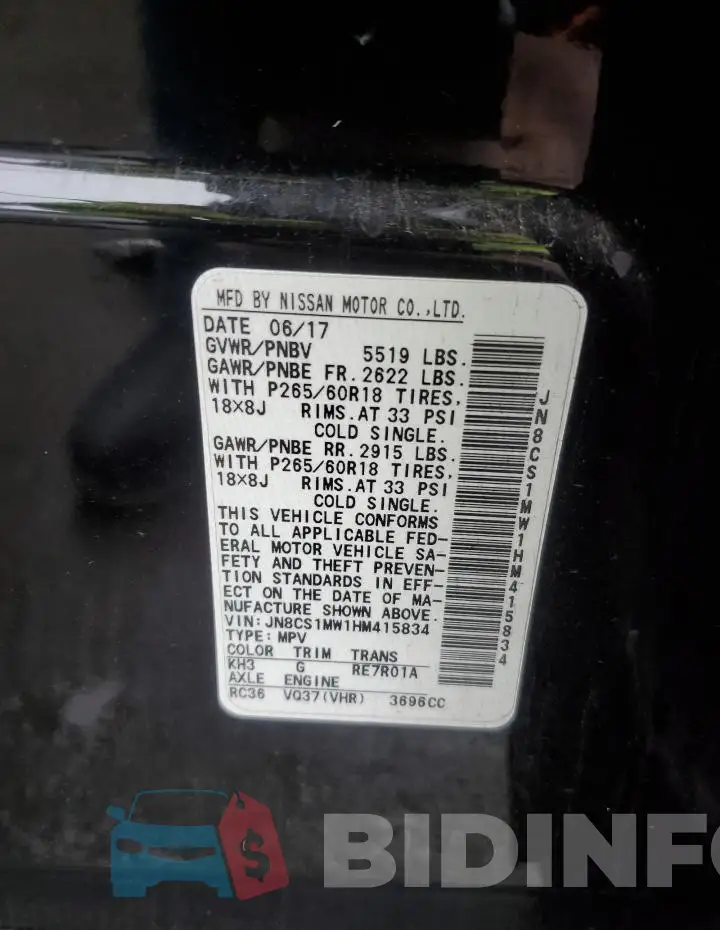 JN8CS1MW1HM415834 Photo# 12