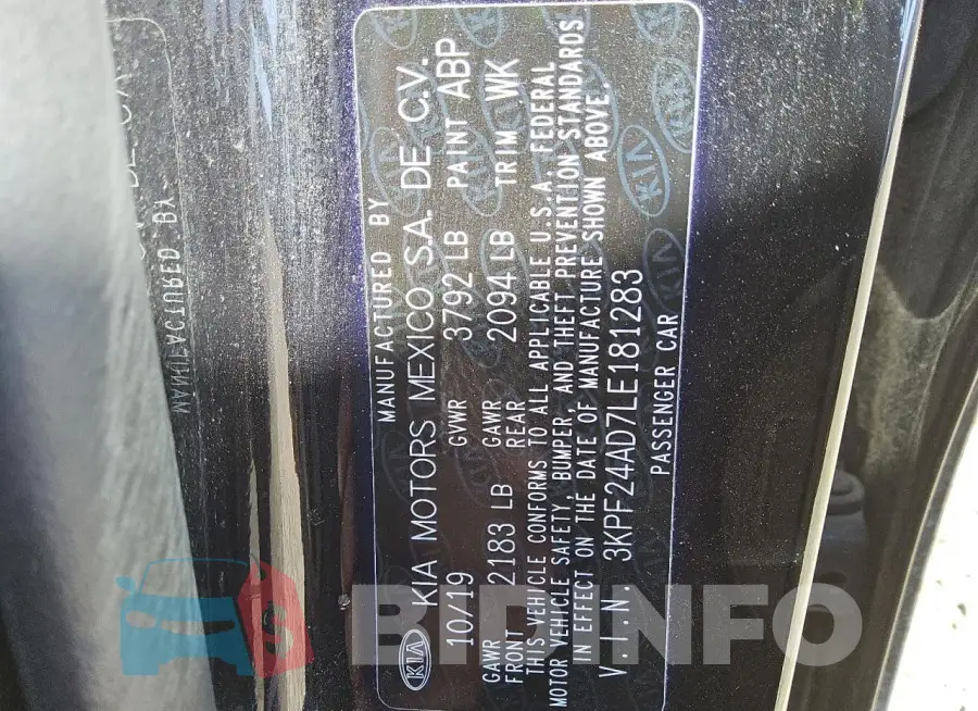 3KPF24AD7LE181283 Photo# 13