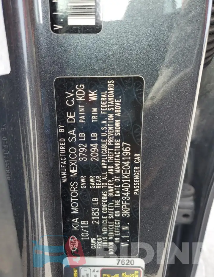 3KPF34AD1KE041967 Photo# 12