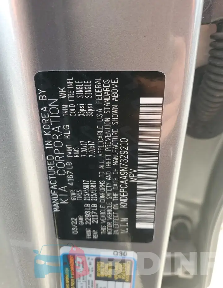 KNDEPCAA9N7329210 Photo# 13