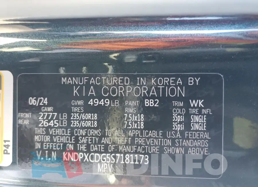 KNDPXCDG5S7181173 Photo# 13