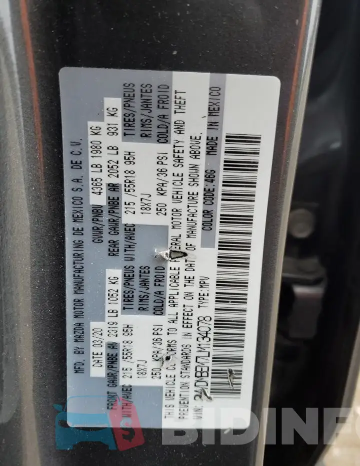 3MVDMBEM7LM134078 Photo# 14