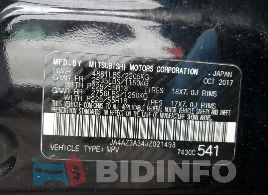 JA4AZ3A34JZ021493 Photo# 13