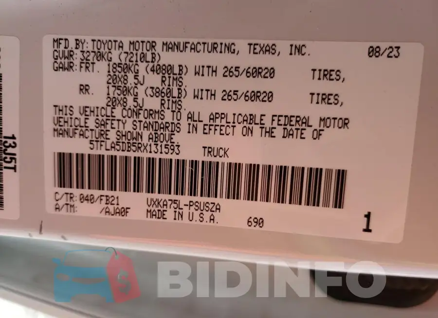 5TFLA5DB5RX131593 Photo# 12