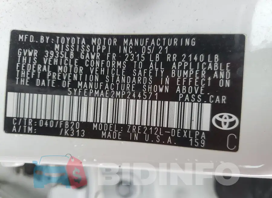 5YFEPMAE2MP244571 Photo# 12
