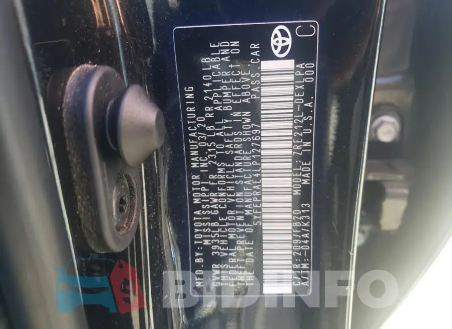 5YFEPRAE4LP127697 Photo# 13