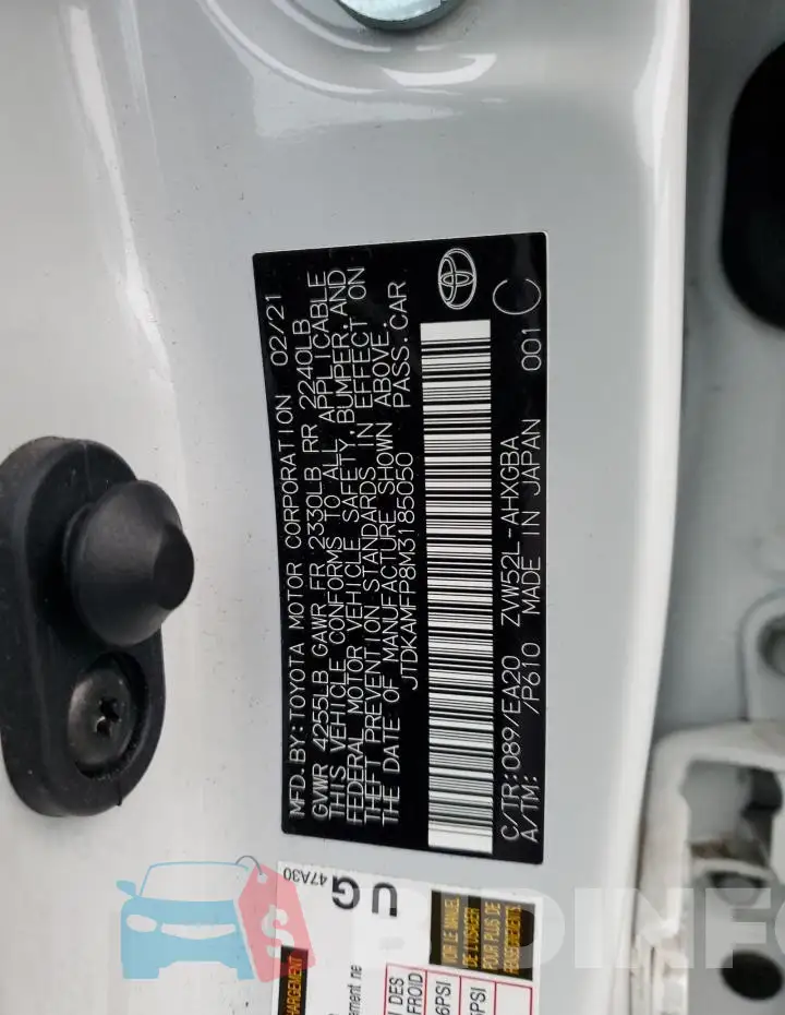 JTDKAMFP8M3185050 Photo# 12