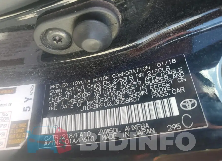 JTDKBRFU2J3058807 Photo# 13