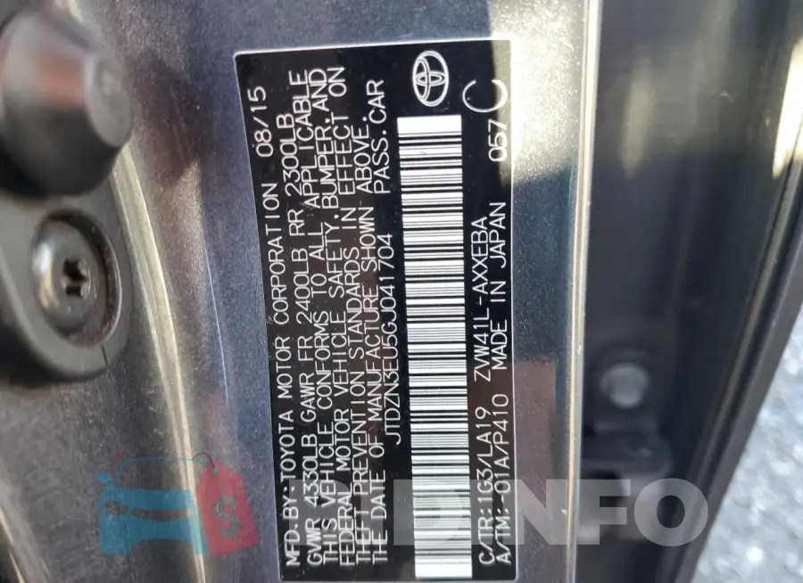 JTDZN3EU5GJ041704 Photo# 12