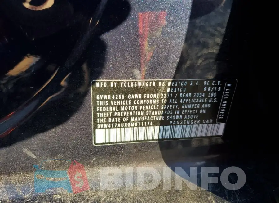 3VW4T7AUXGM011174 Photo# 12