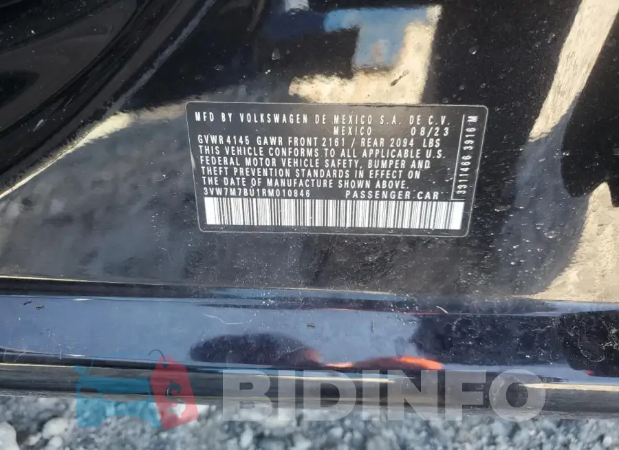 3VW7M7BU1RM010846 Photo# 12