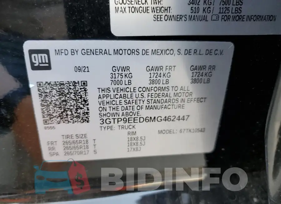 3GTP9EED6MG462447 Photo# 12
