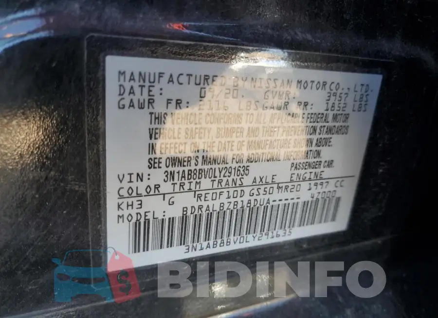 3N1AB8BV0LY291635 Photo# 12