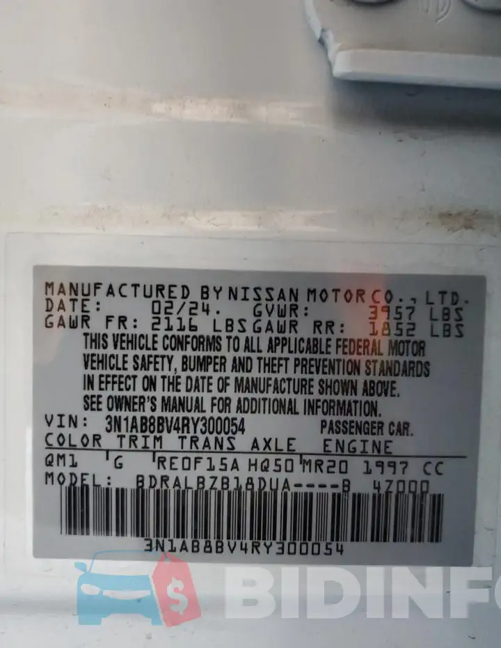 3N1AB8BV4RY300054 Photo# 12