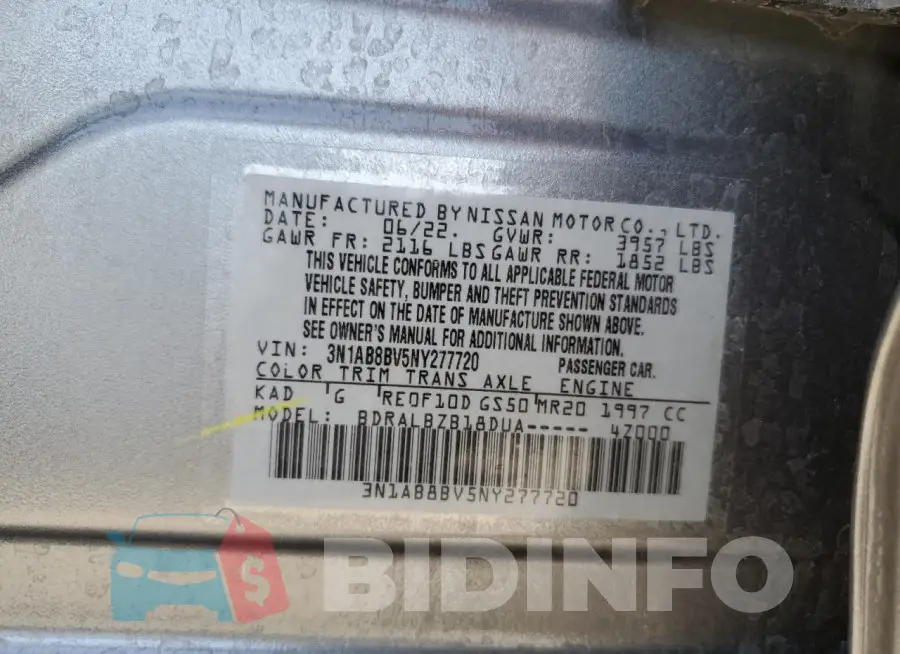 3N1AB8BV5NY277720 Photo# 12