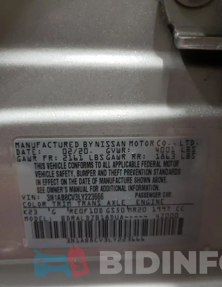 3N1AB8CV3LY223666 Photo# 12