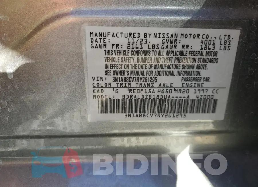 3N1AB8CV7RY261295 Photo# 12