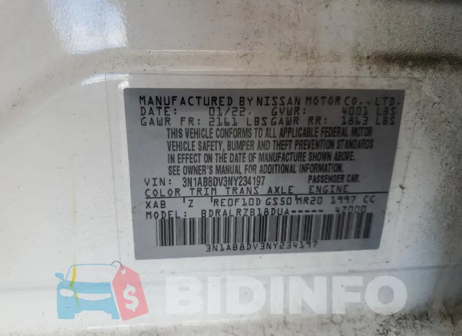 3N1AB8DV3NY234197 Photo# 12